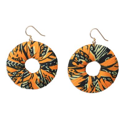 Handmade Cotton Dangle Earrings