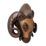 African mask, 'Baule Ram' - Hand Carved Ram Mask