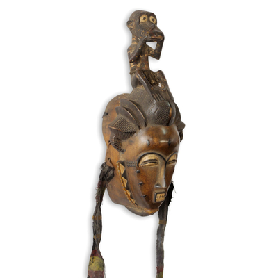 African mask, 'Baule He Monkey' - African Tribal Mask