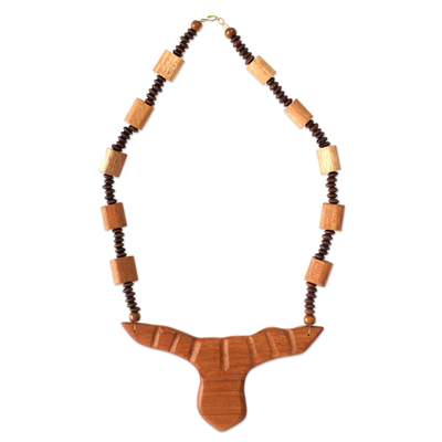 Hand Crafted Wood Bead Necklace from Africa