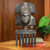 Wood wall sculpture, 'Ashanti Comb' - African Mask Comb Sculpture from Ghana (image 2) thumbail