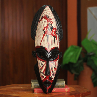 Máscara de madera africana - Máscara de madera tallada a mano
