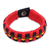 Men's wristband bracelet, 'Red Ananse Web' - Artisan Crafted Recycled Bracelet for Men (image 2a) thumbail