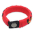Men's wristband bracelet, 'Red Ananse Web' - Artisan Crafted Recycled Bracelet for Men (image 2b) thumbail