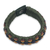 Men's wristband bracelet, 'Green Ananse Web' - Fair Trade Men's Bracelet Hand-crafted Jewelry thumbail