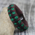 Men's wristband bracelet, 'Dark Brown Ananse Web' - Fair Trade Men's Bracelet Hand-crafted Jewelry (image 2) thumbail