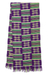 Cotton blend kente cloth scarf, 'Purple Makomaso Adeae'  (15 inch width) - Handwoven Traditional Kente Cloth Scarf 15 Inch Width