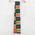 Cotton blend kente cloth scarf, 'Makomaso Adeae' (5 inch width) - Multicolored Kente Handcrafted Cloth 5 Inch Width