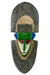 African mask, 'Speak Less' - Hand Carved Multi Color African Mask