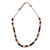 Wood and recycled glass beaded necklace, 'A Good Lady' - African Recycled Necklace