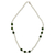 Recycled glass beaded necklace, 'Forest Cloud' - Green and White Recycled Glass Beaded Necklace (image 2a) thumbail