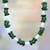 Recycled glass beaded necklace, 'Forest Breeze' - Recycled Glass Beaded Necklace thumbail