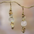 Agate dangle earrings, 'Currency' - Handcrafted African Agate Earrings thumbail