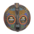 African beaded wood mask, 'Akan Anoma' - Colorful Handcrafted Bird African Mask thumbail