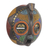 African beaded wood mask, 'Akan Anoma' - Colorful Handcrafted Bird African Mask (image 2b) thumbail
