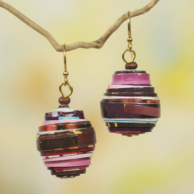 Designing three different beautiful paper bead earrings - YouTube