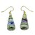 Recycled paper dangle earrings, 'Ring My Bell' - Afro Ecology Recycled Earrings (image 2a) thumbail