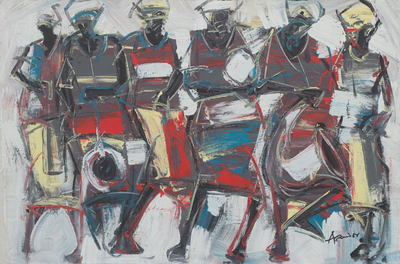 'Music Feast II' - Painting of African Musicians