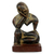 Wood sculpture, 'Thinking Man' - Vintage Style Ghanaian Wood Sculpture
