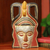 African mask, 'Akan Mother' - Multicolor Rustic African Mask (image 2) thumbail