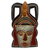 African mask, 'Akan Mother' - Multicolor Rustic African Mask thumbail