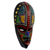 African beaded wood mask, 'Proud Hausa Warrior' - Authentic African Mask (image 2b) thumbail