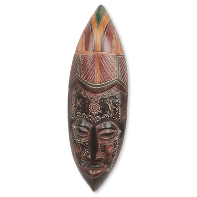 Fair Trade Original Design African Wood Mask from Ghana