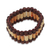 Wood stretch bracelet, 'Adinpa' - Artisan Crafted Eco Friendly Wood Beaded Stretch Bracelet (image 2a) thumbail