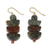 Soapstone beaded earrings, 'Nkabom' - Artisan Crafted Natural Soapstone Beaded Hook Earrings thumbail
