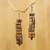 Soapstone beaded earrings, 'Aseda Ye' - Hand Crafted Natural Soapstone Beaded Hook Earrings thumbail