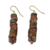 Soapstone beaded earrings, 'Aseda Ye' - Hand Crafted Natural Soapstone Beaded Hook Earrings (image 2a) thumbail