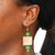 Soapstone beaded earrings, 'Ayeyi Nka Boafo' - Artisan Crafted Soapstone and Cat's Eye Beaded Earrings (image 2b) thumbail