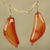 Agate dangle earrings, 'Nhyira' - Agate and Bauxite Hook Earrings Crafted by Hand (image 2) thumbail