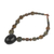 Tiger's eye beaded necklace, 'Ahemaa Tumi' - Horn Pendant on Tiger's Eye Soapstone Beaded Necklace (image 2a) thumbail