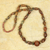 Long beaded necklace, 'Ahenfo Tumi' - African Beaded Long Necklace with Soapstone and Bauxite (image 2) thumbail