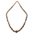 Long beaded necklace, 'Ahenfo Tumi' - African Beaded Long Necklace with Soapstone and Bauxite thumbail