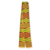 Bufanda kente de mezcla de algodón (5 pulgadas de ancho) - Bufanda de tela kente amarilla africana tejida a mano (5 pulgadas de ancho)