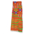 Cotton blend kente scarf, 'Shield' (2 strips) - 2 Strips Handwoven Red Yellow Green African Kente Scarf