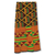 Cotton blend kente scarf, 'First Lady' (3 strips) - Bright Geometric Handwoven Cotton Blend Kente Scarf 3 Strips