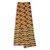 Bufanda kente de mezcla de algodón, (2 tiras) - Pañuelo Kente africano amarillo y morado tejido a mano con dos tiras