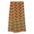 Cotton blend kente scarf, 'Wisdom for Two' (3 strips) - Three Strips Handwoven Yellow and Purple African Kente Scarf