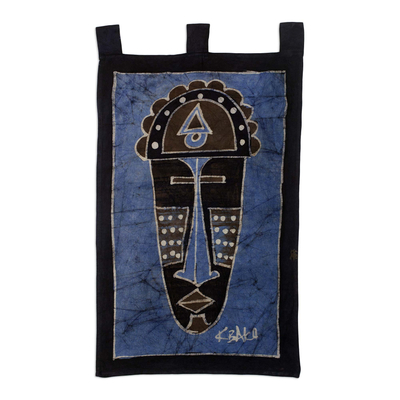 Blue Batik Wall Hanging Handcrafted in Africa