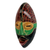 African mask, 'Akan Strength' - Rustic Hand Carved African Mask from Ghana