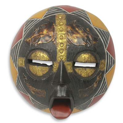 Afrikanische Maske - Authentische, handgefertigte afrikanische Holzmaske