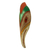 African mask, 'Ghanaian Rooster' - Artisan Crafted Bird Theme Original African Mask (image 2b) thumbail