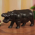 Wood sculpture, 'Black Hippo' - Hand Carved and Painted Wood Sculpture From Africa (image 2) thumbail