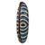 African mask, 'Brotherly Love' - Blue and White Stripes African Mask from Ghana (image 2b) thumbail