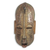 African wood mask, 'Preacher' - Original African Mask Hand Crafted with Local Wood and Metal