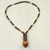 Halskette aus Holzperlen - Damenhalskette aus verschiedenen Holzperlen
