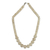 Beaded agate necklace, 'Truest Heart' - Fair Trade African Cream-Colored Agate Beaded Necklace thumbail